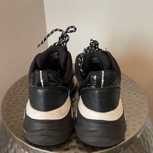 Exclusive Money Mesh And Croc Sneaker In Black